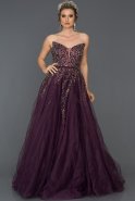 Длинное Помолвочное Платье Пурпурный ABU288