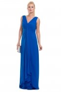 Длинное Вечернее Платье Ярко-синий O4092