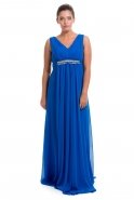 Вечернее Платье Свободного Кроя Ярко-синий O4103