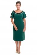 Вечернее Платье Свободного Кроя Изумрудно-зеленый AL8636