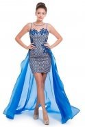 Короткое Вечернее Платье Ярко-синий AL8550