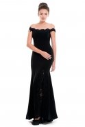 Длинное Вечернее Платье Черный AL8515