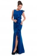 Длинное Вечернее Платье Ярко-синий F1939