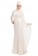 Вечерняя Одежда Хиджаб Белый S4078