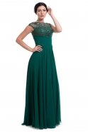 Длинное Вечернее Платье зелёный M1465
