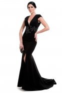 Длинное Вечернее Платье Черный AL8556