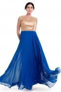 Длинное Вечернее Платье Ярко-синий C3254