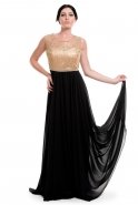 Длинное Вечернее Платье Черный C3254