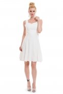 Короткое Вечернее Платье Белый T2178