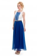 Длинное Вечернее Платье Ярко-синий T2135