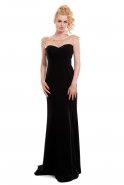 Длинное Вечернее Платье Черный C3069