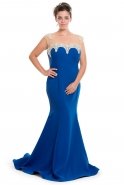 Вечернее Платье Большого Размера Ярко-синий O7788