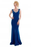 Длинное Вечернее Платье Ярко-синий C3173