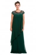 Вечернее Платье Свободного Кроя Изумрудно-зеленый AL7622