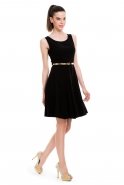 Короткое Вечернее Платье Черный T2077N
