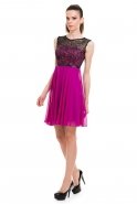Короткое Вечернее Платье Пурпурный T2157