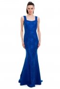 Длинное Вечернее Платье Ярко-синий F1992