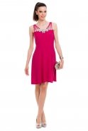 Короткое Вечернее Платье Пурпурный T2147