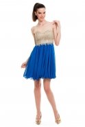 Короткое Вечернее Платье Ярко-синий F5504