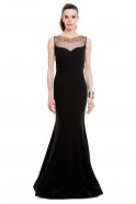 Длинное Вечернее Платье Черный O3915