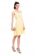Короткое Вечернее Платье Лимонный C2156