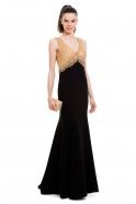 Длинное Вечернее Платье Черный O3912
