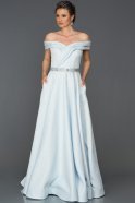Длинное Помолвочное Платье Синий ABU034