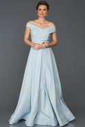 Длинное Помолвочное Платье Синий ABU237