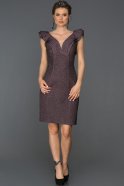 Короткое Платье На Приглашение Фиолетовый ABK053