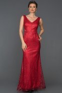 Длинное Помолвочное Платье красный ABU302