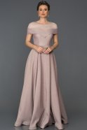Длинное Помолвочное Платье Пудровый AB7088