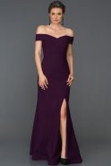 Длинное Выпускное Платье Пурпурный ABU176