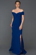 Длинное Выпускное Платье Ярко-синий ABU245