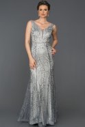Длинное Помолвочное Платье Серый AB7116