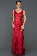 Длинное Помолвочное Платье красный AB7116