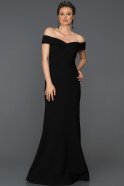 Длинное Выпускное Платье Черный AB7128