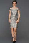 Короткое Платье На Приглашение Серый ABK011