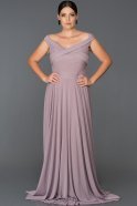 Длинное Свободное Вечернее Платье Лиловый ABU354