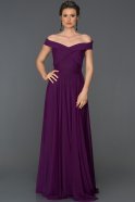 Длинное Вечернее Платье Пурпурный ABU008