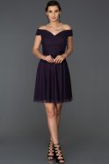 Короткое Платье На Приглашение Тёмно-пурпурный ABK015