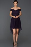 Короткое Выпускное Платье Тёмно-пурпурный ABK142