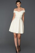 Короткое Платье На Приглашение Белый ABK062