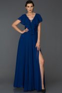 Длинное Помолвочное Платье Ярко-синий ABU143