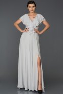 Длинное Помолвочное Платье Серый ABU143