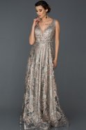 Длинное Помолвочное Платье Серый AB4630
