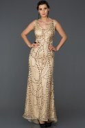 Длинное Помолвочное Платье Золотой AB7082