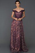 Длинное Помолвочное Платье Фиолетовый ABU311
