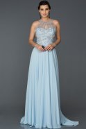 Помолвочное Платье Со Шлейфом Синий ABU051