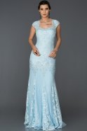 Длинное Помолвочное Платье Светло-синий AB7538