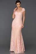 Длинное Помолвочное Платье Пудровый AB7538
